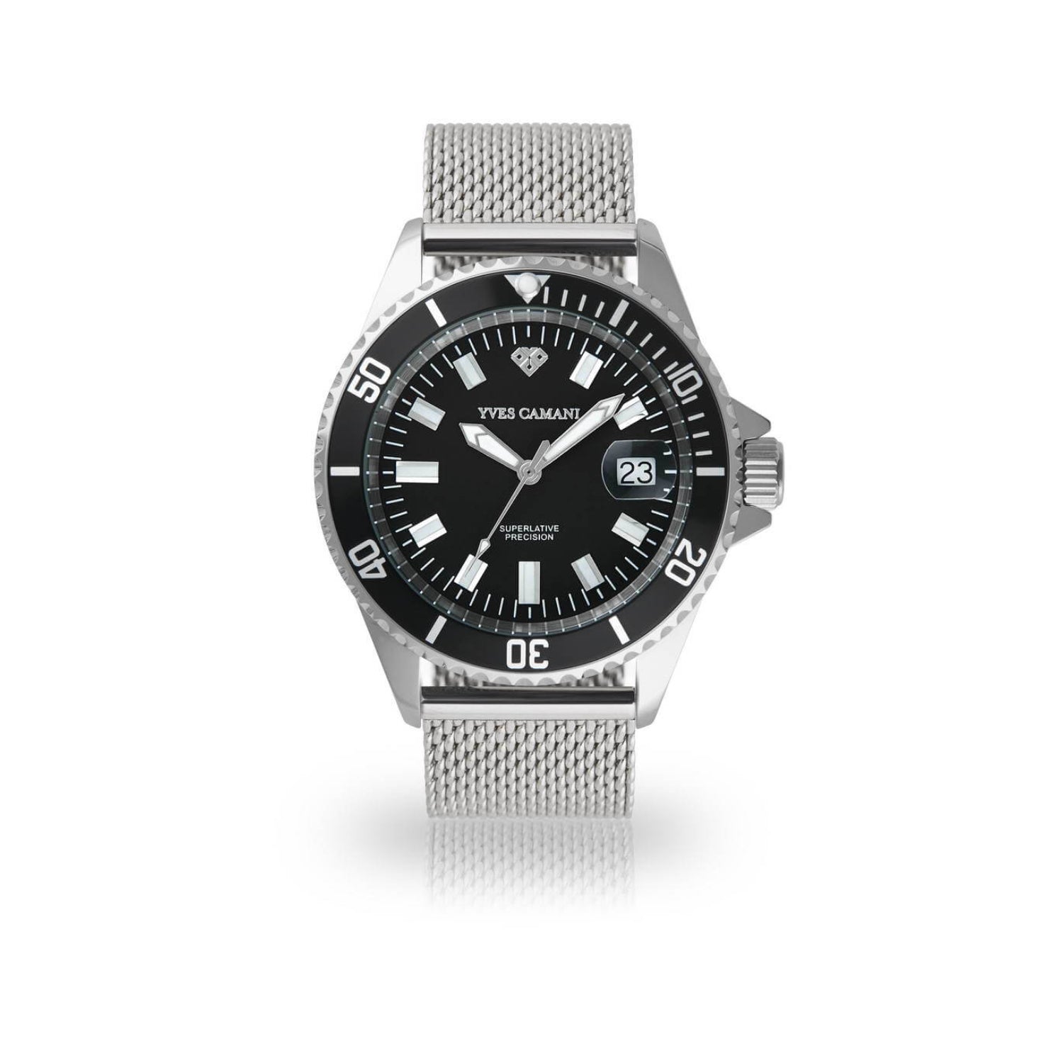 Anwen Silver Black Mesh